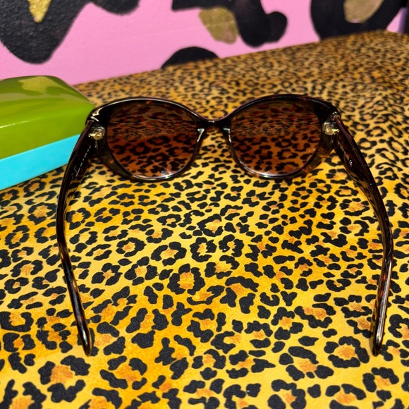 KATE SPADE BROWN SUNGLASSES WITH GREEN/BLUE CASE - Picture 3 of 6